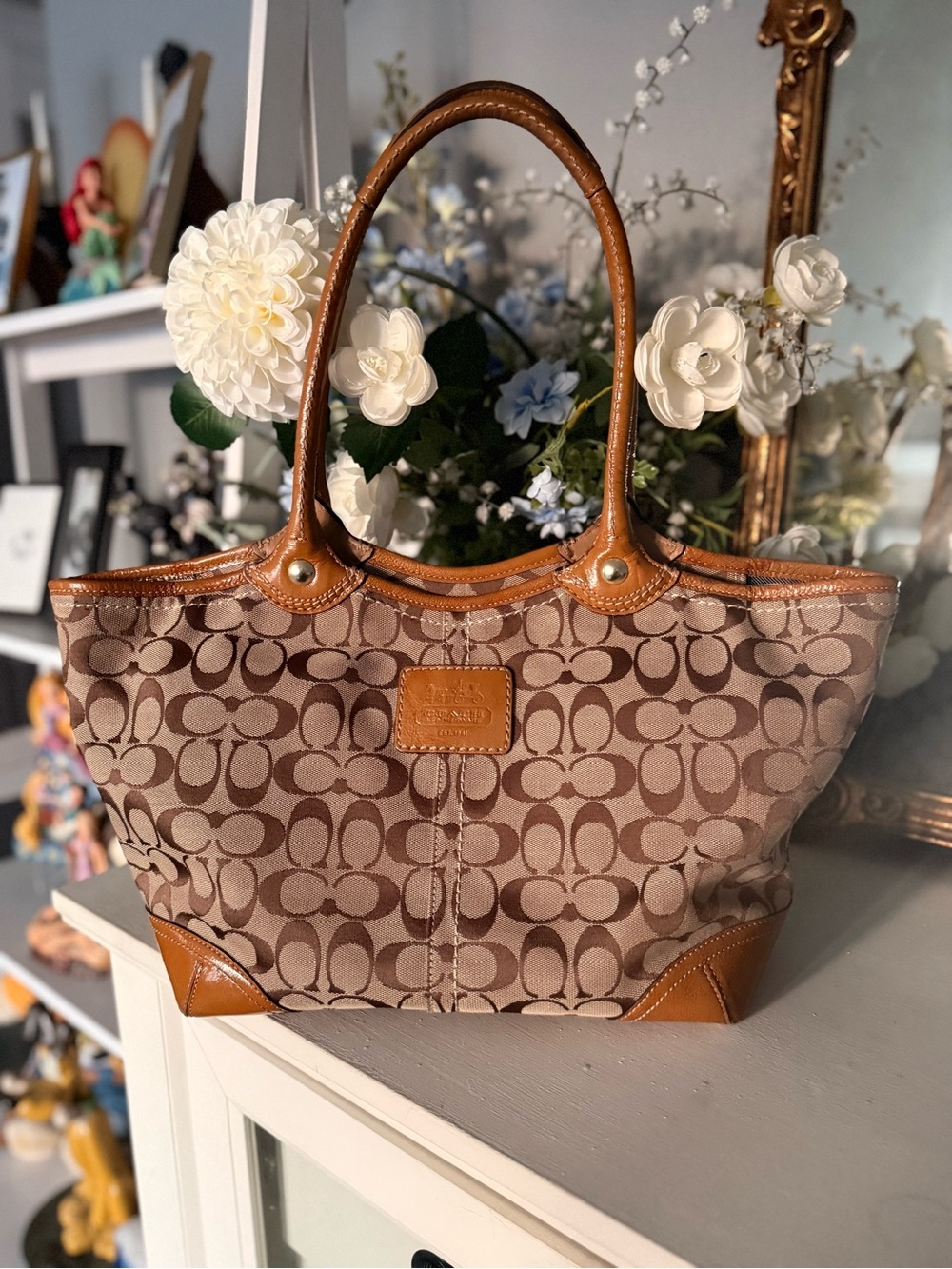 Vintage Coach Bleecker Jacquard Leather Tote - Serial Number C0869-12564